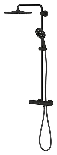 Душова система з термостатом для настінного монтажу Grohe Rainshower Smartactive 310 22119KF0, Чорний матовий - фото 4