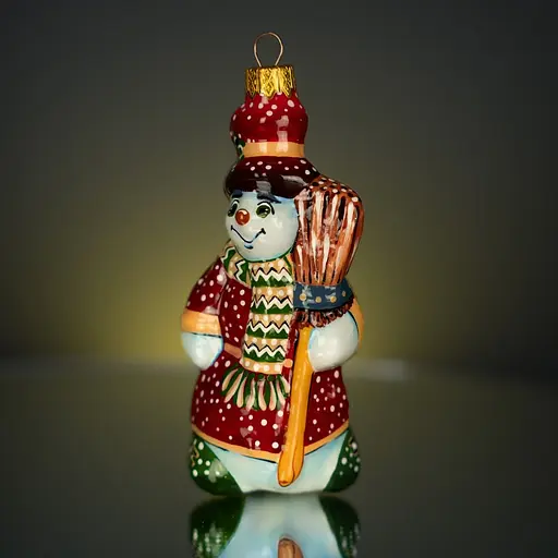 Ялинкова прикраса Різдвяні історії Сніговик-мрійник скло (4820001134575) - фото 2