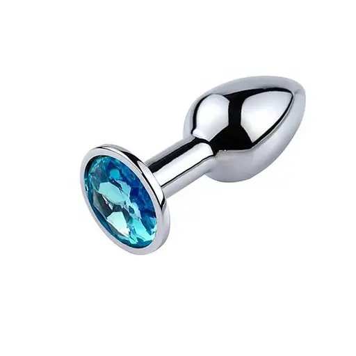 Сталева анальна пробка з кристалом 5,3 см Металік K000896 - фото 5
