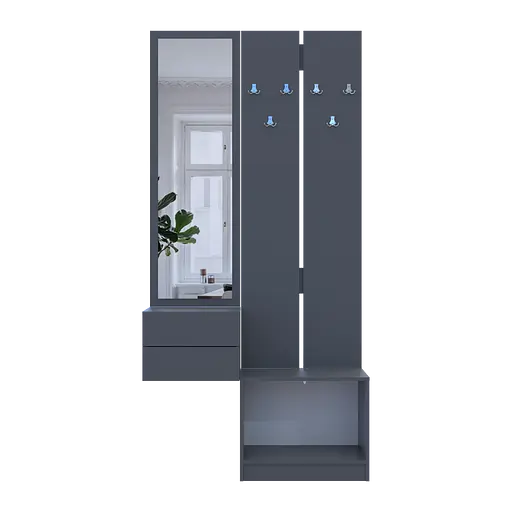 Передпокій Сола 2+3 Doros Графіт/Сірий ДСП 105х40х215 (42005151) - фото 8