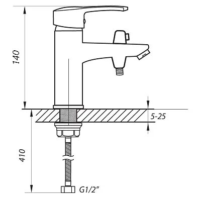 Змішувач для умивальника Zerix PUD1 146 з виходом на душову лійку ZX2871 Хром - фото 2