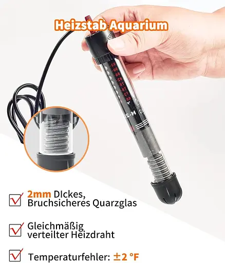 Нагреватель для аквариума NETONDA Регулируемый 60L 50W Сопротивление - фото 4