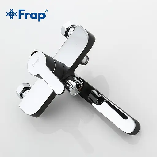 Душова система Frap F2442, поворотний вилив - перемикач на лійку, 3 режими, чорний/хром, Чорний матовий - фото 3