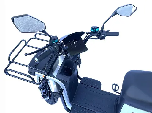 Электроскутер Грузовой с двумя большими багажниками Crosser MAX PRO (1200W 72V 24Ah) Серый - фото 5