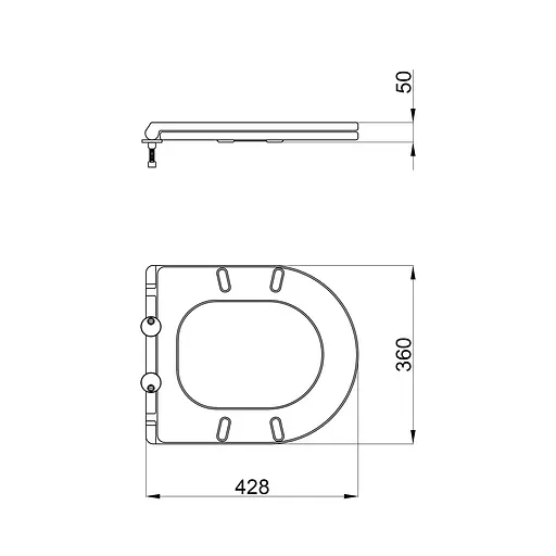 Сиденье для унитаза Qtap (Robin, Aries) с микролифтом Slim QT99HY2411W, Белый - фото 2