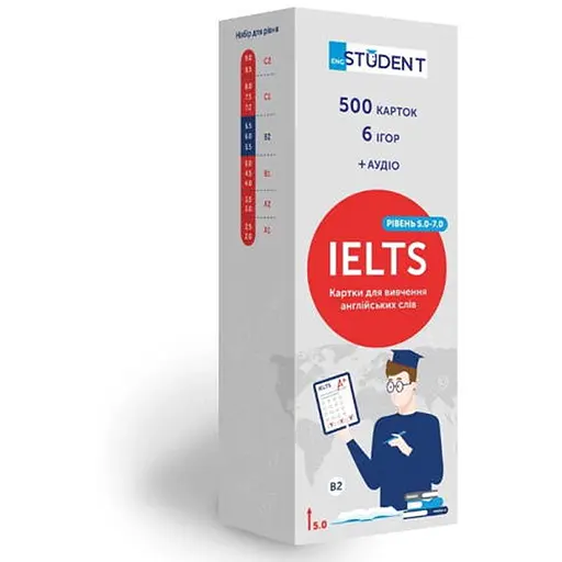 Настольная игра English Student Карточки для изучения английского языка English Student IELTS уровень 5.0-7.0 (укр.) (591225986) - фото 1