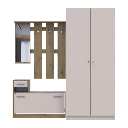 Передпокій Doros Alice та шафа Promo Дуб Евок/Кашемір 2 ДСП (42005160) - фото 3