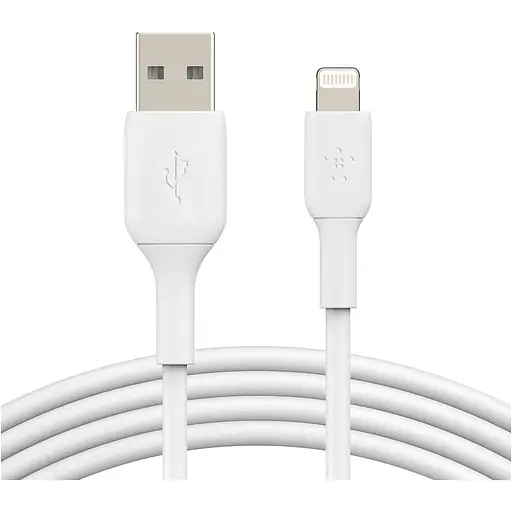 Belkin Кабель USB-A > Lightning подзарядка/синхронизация 1м, 12Вт, PVC, (2 Pack), белый