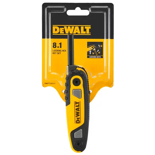 Набір шестигранних ключів DeWALT, HEX: 1.5, 2, 2.5, 3, 4, 5, 6, 8 мм, метричних (DWHT0-70263) - фото 3