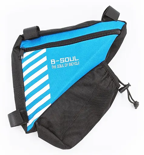 Велосумка під раму B-Soul bao-009 з кішенею для фляги чорно-блакитний (G00004952)