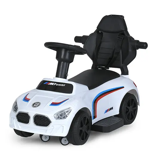 Детская каталка-толокар Bambi Bambi Racer M 5785-1 - комфорт и безопасность для малыша, белая - фото 5