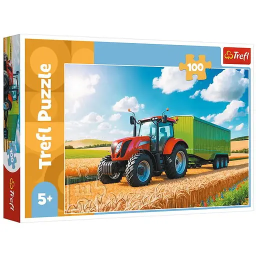 Пазл Trefl Сельхозтехника: трактор с прицепом 100 эл. (16494)