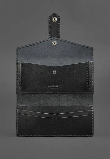 Шкіряне портмоне 3.0 чорне Krast - фото 4