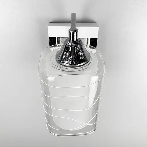 Бра в білому корпусі на 1 плафон Line F 126/1 CR+WT+WT - фото 2