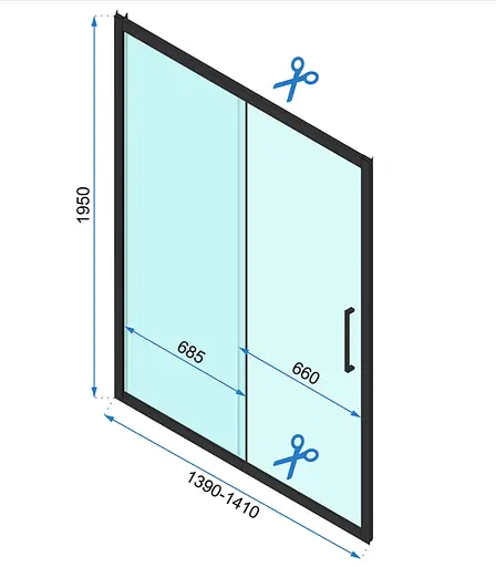 Душові двері Rea Rapid Slide 140 gold REA-K5616 - фото 6