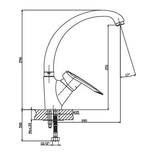Змішувач для кухні Haiba DISK 011 (HB0056) - фото 2