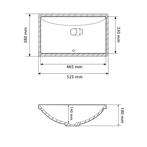 Умивальник VBI Meduno white врізний VBI-018039, Білий - фото 2