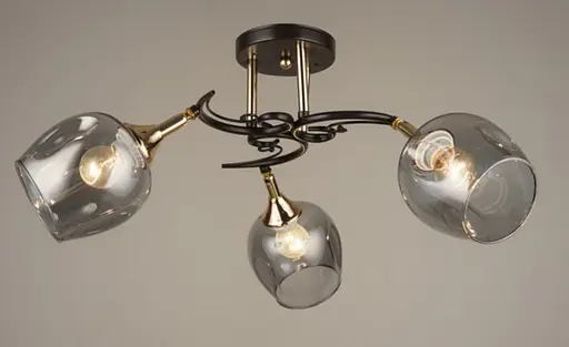 Люстра декоративна VALESO V W3009/3 Black+Gold на 3 плафона