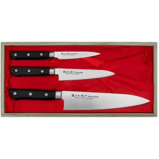 Набір із 3-х кухонних ножів у подарунковій коробці Satake Satoru (HG8364) - фото 1
