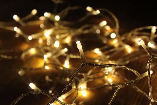 Светодиодная гирлянда Leds нить Капля росы силикон 2м 20 led батарейки АА - фото 4