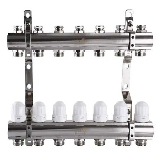 Коллектор с регуляторами и креплением ECO 001С 1″x7 000008837 - фото 1