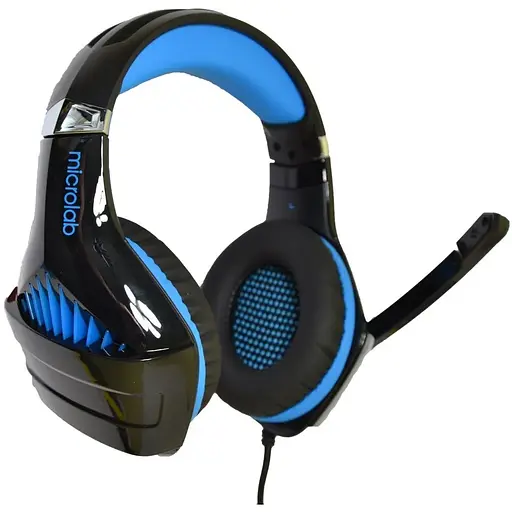 Гарнитура Microlab G6 3.5 мм+USB Black-Blue