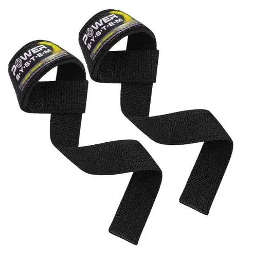 Лямки для тяги Power System PS-3400 Power Straps Black/Yellow (PS-3400_Bl/Yellow) - фото 1