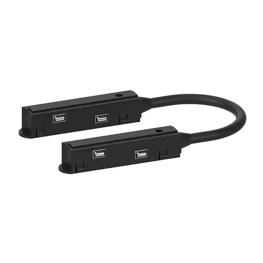 Кутовий гнучкий конектор живлення Feron LD3002 чорний - фото 1