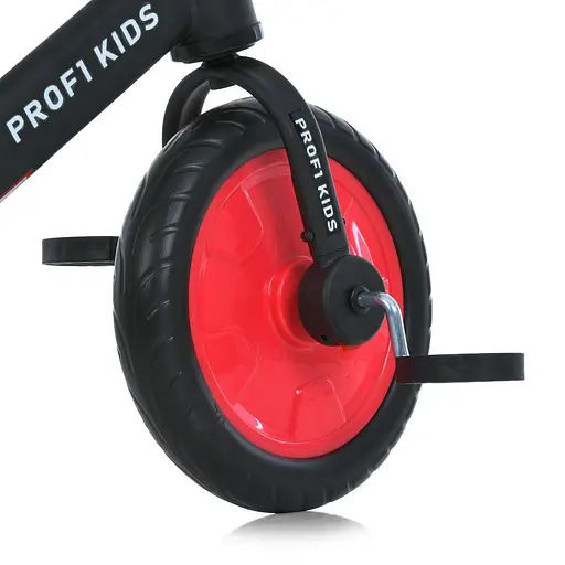 Дитячий біговел-велосипед MBB 1012-3 Profi Kids 12" EVA-колеса ексцентрик чорно-червоний - фото 5