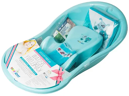 Ванна с набором аксессуаров Tega Baby 86 см light blue - фото 1