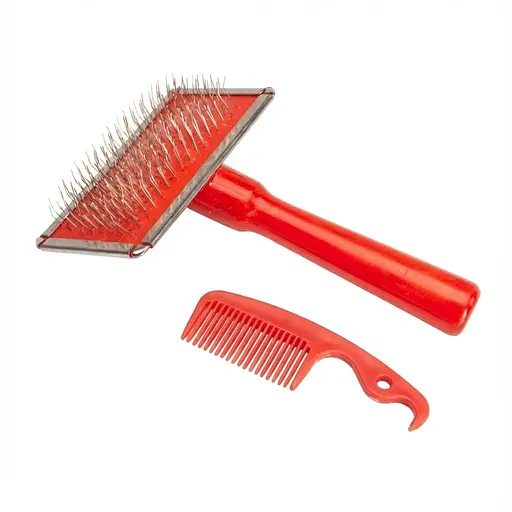 Набор по уходу за шерстью Camon пуходерка со штифтами из нержавеющей стали + расческа L (B790/C)