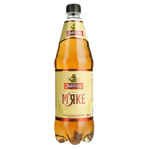 Пиво Львівське М'яке світле 4.2% 0.9 л