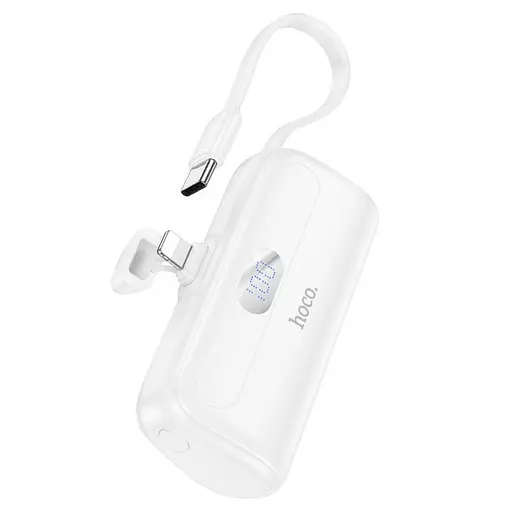 Акумулятор зовнішній із вбудованим кабелем Hoco J116 Pro Pocket Lightning вихід 5000mAh - фото 3