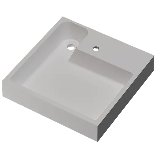 Раковина матовая над стиральной машиной Amidicon Breeze 60 600x600 з литого камня BREEZE_60_MAT, Белый матовый - фото 2