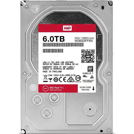 Жорсткий диск Western Digital 3.5 WD Red Pro 6Tb (WD6002FFWX) Б/в - фото 1