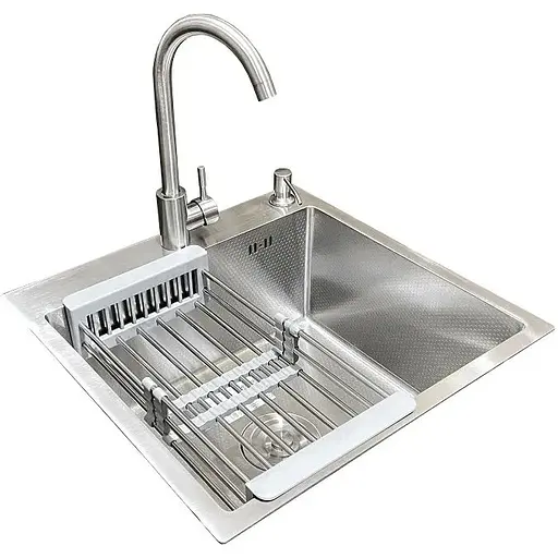 Комплект мийка + змішувач Romzha Arta Carbon U-450 (A) - фото 3