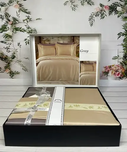 Постільна білизна Gray Сатин Преміум Romeo Home pbe0051830 - фото 1