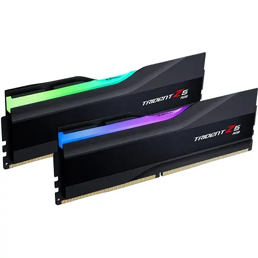 Пам'ять 16Gb x 2 (32Gb Kit) DDR5, 6000 MHz, G.Skill Trident Z5 RGB, Black, 36-36-36-96, 1.35V, з радіатором (F5-6000J3636F16GX2-TZ5RK)