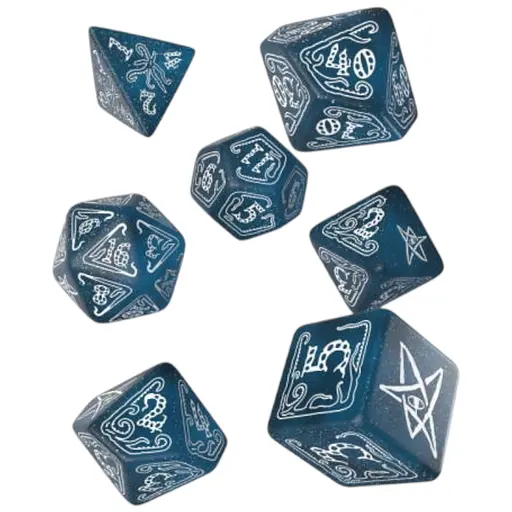 Набір кубиків Call of Cthulhu Abyssal & white Dice Set , 7 шт. (SCTH3F)