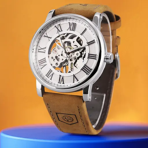 Наручний годинник Forsining Vintage Pro Сріблястий (3275) - фото 3