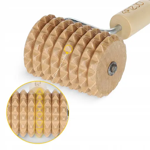 Масажний ролик для тіла 4FIZJO ручний, дерев'яний (P-5905973400268) - фото 4