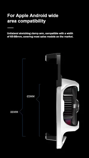Кулер активне охолодження для телефону / планшета Memo DL22 шириною до 88 мм Black (18509) - фото 6