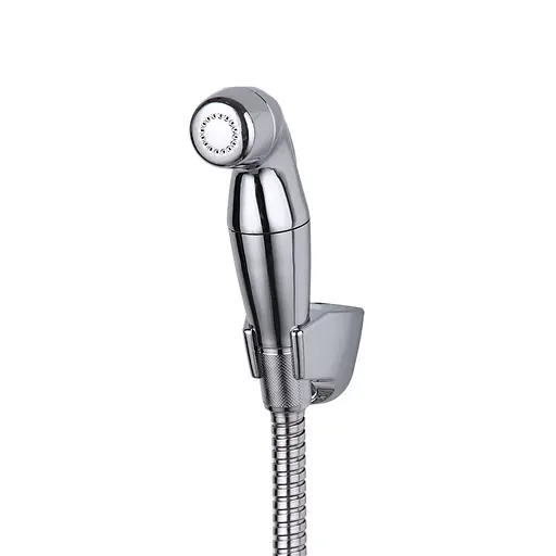 Гігієнічний гарнітур Frap F27 (лійка, шланг, кронштейн), Хром - фото 1