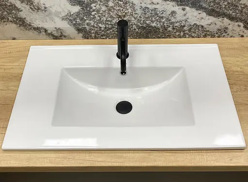 Умивальник VBI Ferrara 75 white врізний VBI-018049, Білий - фото 3