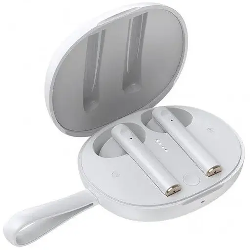 Бездротові навушники Bluetooth Baseus W05 Encok True Wireles, TWS, Qi, IP55, BT5.0, SBC, AAC, 30mAh, 400mAh, 4h, (NGW05-01) white