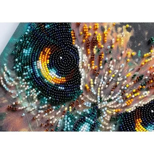 Набір-міді для вишивання бісером "Безстрашний" Abris Art AMB-107 на натуральному полотні - фото 3