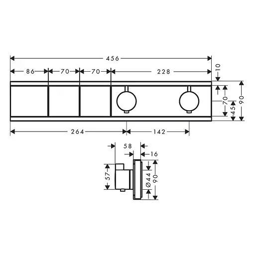 Термостат для 2х потребителей Hansgrohe Rainselect 15380700 Белый матовый - фото 2