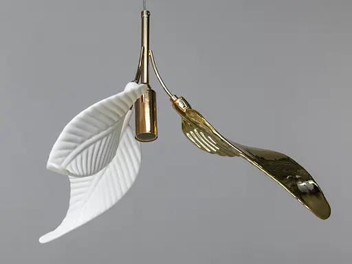 Креативная подвесная люстра из керамики, 1 лампа, золото - фото 1