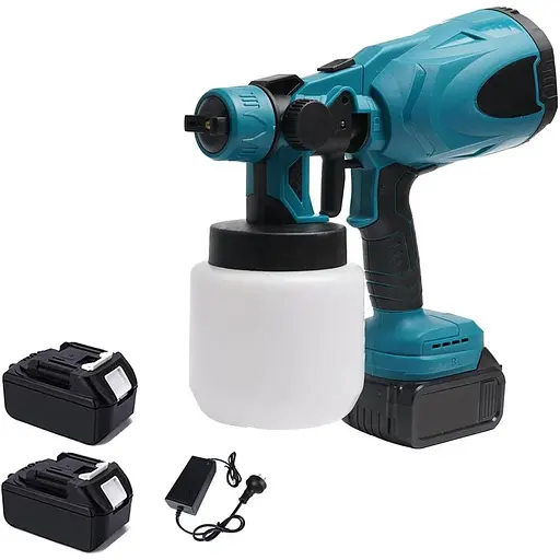 800 мл Акумуляторний електричний пістолет-розпилювач Airbrush Високопотужний розпилювач фарби з 2 батареями