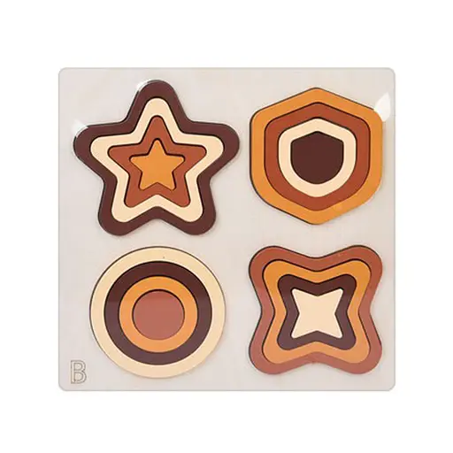 Деревянная игрушка Геометрика Bambi MD 0743B, размер 22,5х22,5 см - фото 1